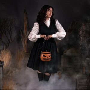 La Femme en Noir XL Sleepy Hollow Ichabod Crane Black Swing Skirt